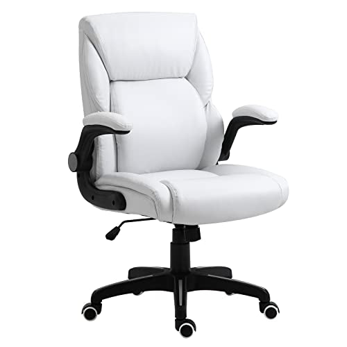 Leather Office Chair Computer Desk Chair Ergonomic Swivel Chair Home Study  Grey