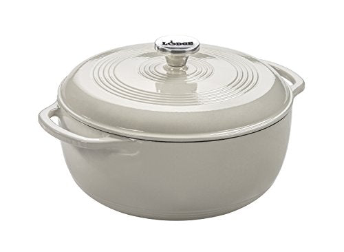 Lodge 6 Quart Enameled Cast Iron Dutch Oven with Lid – Dual Handles – Oven  Safe up to 500° F or on Stovetop - Use to Marinate, Cook, Bake, Refrigerate