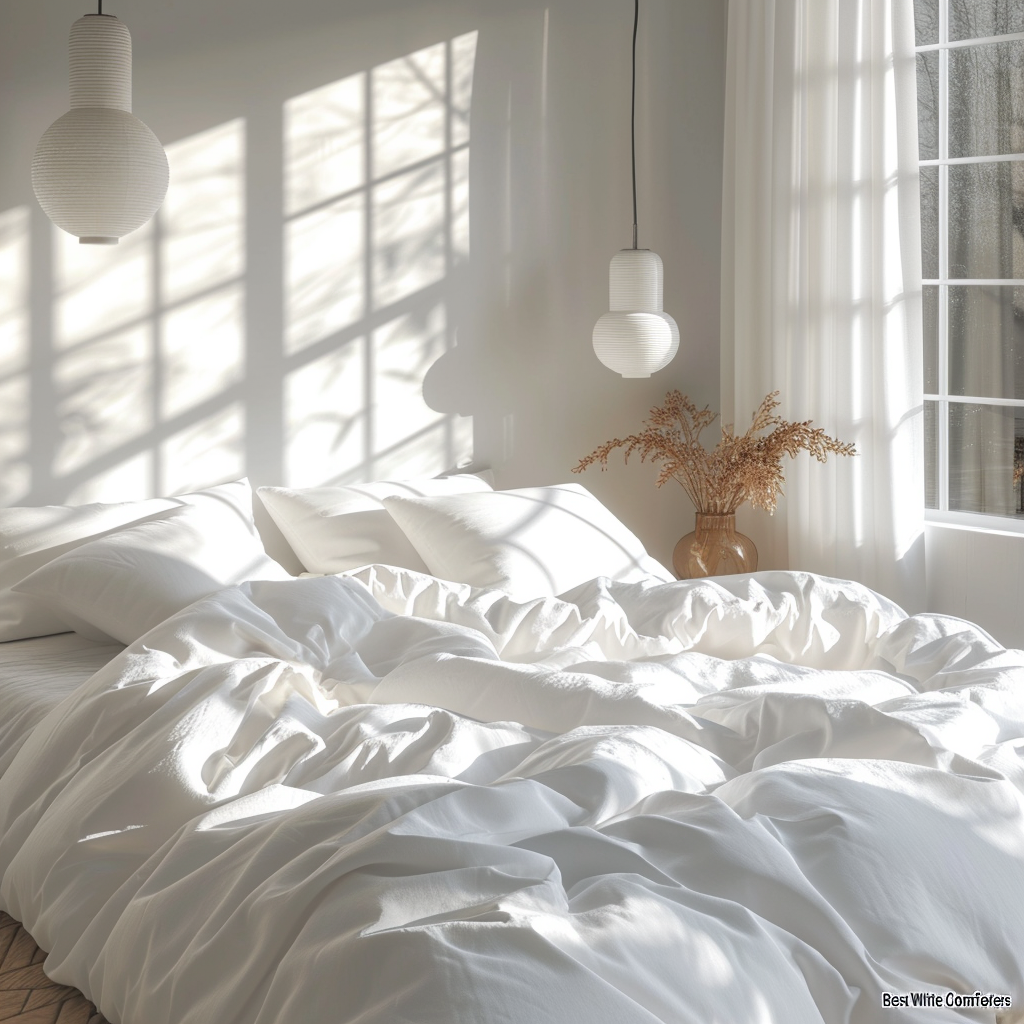 Beautiful White Bedroom with the Best White Comforter