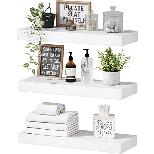 QEEIG White Floating Shelves for Wall