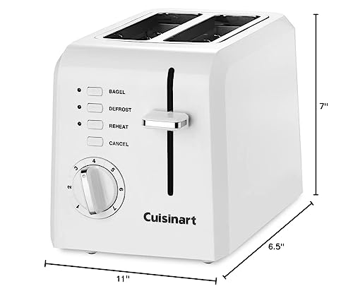 Cuisinart 2-Slice Toaster Oven, Compact, White, CPT-122