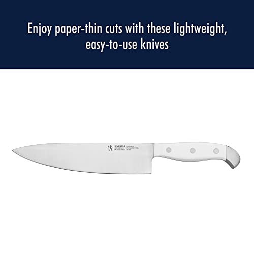 HENCKELS Statement Razor-Sharp 15-Piece White Handle Knife Set with Block, German Engineered Knife Informed by over 100 Years of Mastery