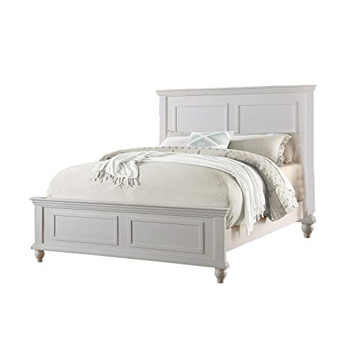 simple relax White Cal King Size Wood Bed