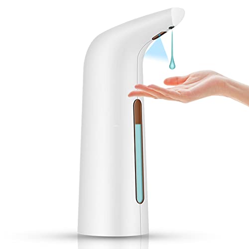 Automatic Soap Dispenser Touchless, TUMAN Pro Battery Operated Electric 14oz/400ml Liquid Hand Soap Dispenser with Motion Sensor, Suitable for Kitchen Bathroom Hotel, IPX6 Waterproof(White)…