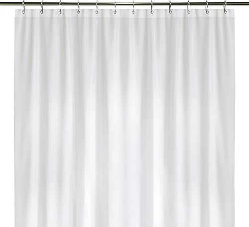 LiBa Bathroom Shower Curtain Liner - Waterproof Plastic Shower Curtain Premium PEVA Non-Toxic Shower Liner with Rust Proof Grommets White 8G Heavy Duty Bathroom Accessories 72x72