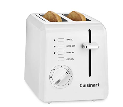 Cuisinart 2-Slice Toaster Oven, Compact, White, CPT-122