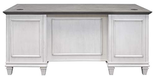 Martin Furniture Double Pedestal Desk, White