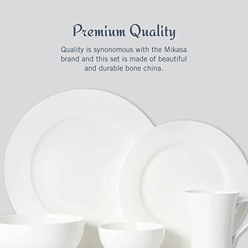 Mikasa 5225580 40 Piece Delray Bone China Dinnerware Set