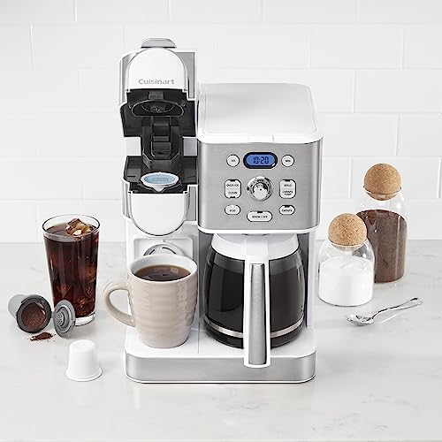 Cuisinart Coffee Maker, 12-Cup Glass Carafe, Automatic Hot & Iced Coffee Maker, Single Server Brewer, Stainless Steel, SS-16W