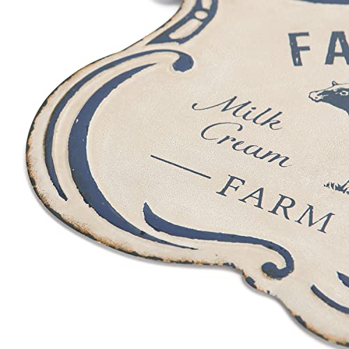 NIKKY HOME Farm Fresh Dairy Country Signs Funny Milk Cow Sign Wall Decor Retro Vintage Farm House Sign Metal Animals Yard Decor Gift