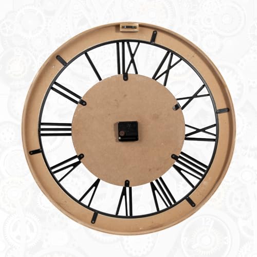 ZBJZJM 24" Large Wall Clocks for Living Room Decor Battery Operated Wood Vintage Big Silent Rustic Decorative Industrial Wall Clock for Office Home Bedroom Dinning Room,White