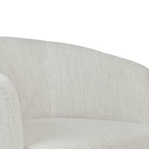 MINCETA Accent Chair,Modern Swivel Chairs for Living Room and Bedroom Reading with Wood Base,Performance Fabric in Ivory