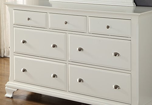 Roundhill Furniture Bedroom Furniture Bed Dresser King White