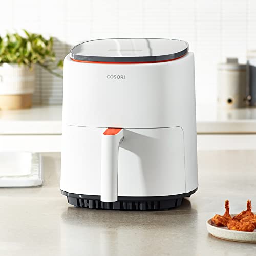 COSORI Air Fryer 4 Qt, 7 Cooking Functions Airfryer, 150+ Recipes on Free App, 97% less fat Freidora de Aire, Dishwasher-safe, Designed for 1-3 People, Lite 4.0-Quart Smart Air Fryer, White