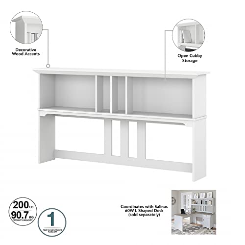 Bush Furniture Salinas Home Office Desk, 60W, Pure White and Shiplap Gray