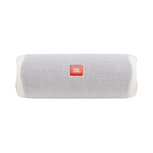 JBL FLIP 5, Waterproof Portable Bluetooth Speaker, White, 3.6 x 3.6 x 8.5