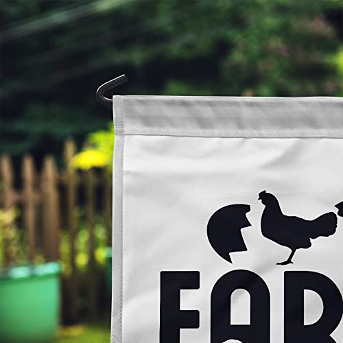 Farm Fresh Eggs 2 - White Garden Flag 12'' x 18'' - Heavy Canvas for outside outdoor funny decor - unisex men women