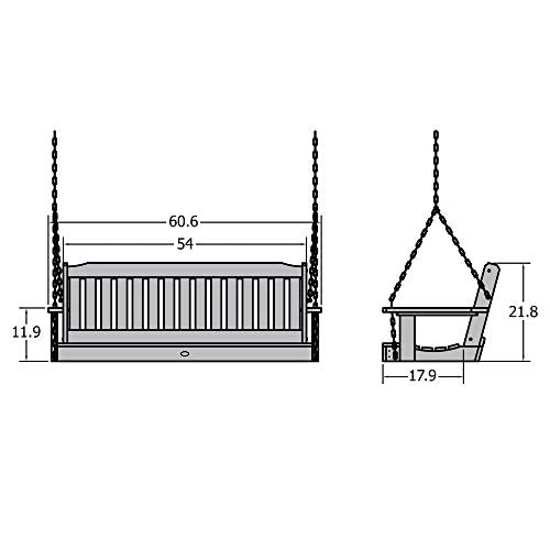 Highwood AD-PORL1-WHE Lehigh Porch Swing, 5 Feet, White