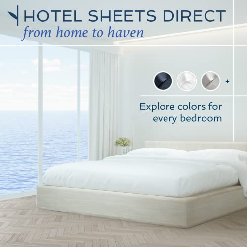 Hotel Sheets Direct 100% Viscose Derived from Bamboo Sheets King - Cooling Luxury Bed Sheets w Deep Pocket - Silky Soft - White