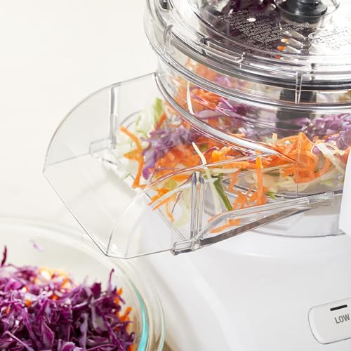 Cuisinart 9-Cup Continuous Feed Food Processor with Fine and Medium Reversible Shredding and Slicing Disc, Universal Blade, Continuous-Feed Attachment, and In-Bowl Storage (White)