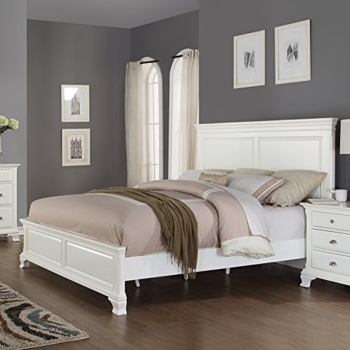 Roundhill Furniture Bedroom Furniture Bed Dresser King White