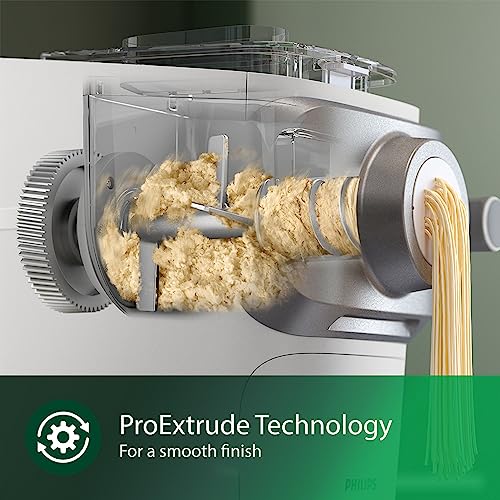 Philips 7000 Series Pasta Maker, ProExtrude Technology 150W, 8 discs, Perfect Mixing Technology, Preapre up to 8 Portions, NutriU App, White, (HR2660/03)