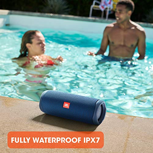 JBL FLIP 5, Waterproof Portable Bluetooth Speaker, White, 3.6 x 3.6 x 8.5