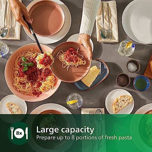 Philips 7000 Series Pasta Maker, ProExtrude Technology 150W, 8 discs, Perfect Mixing Technology, Preapre up to 8 Portions, NutriU App, White, (HR2660/03)